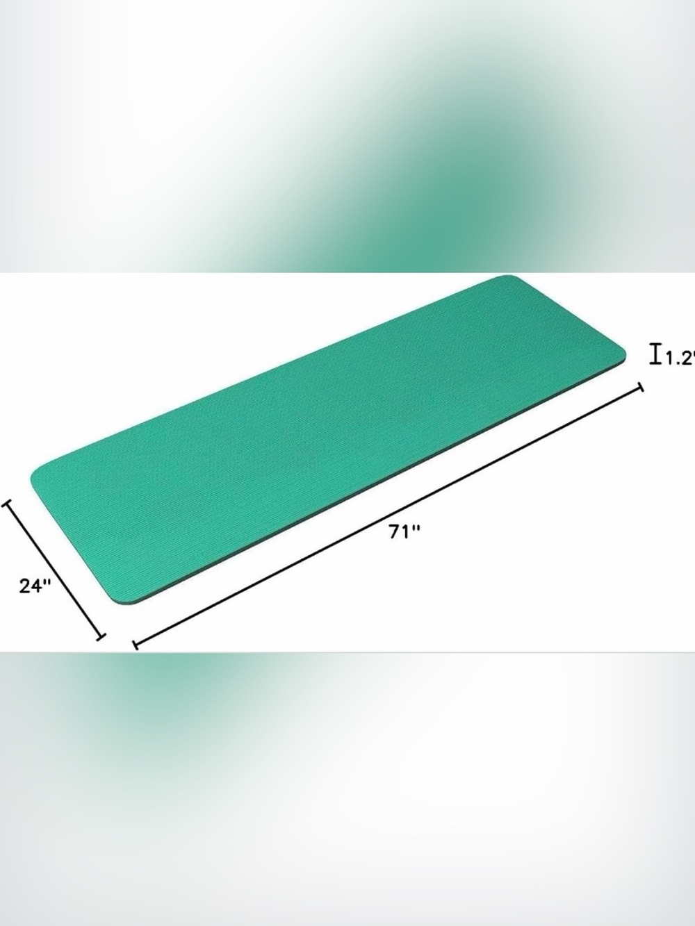 Fitvids 1/2-Inch Extra Thick Yoga & Exercise Mat with Carrying Strap (Green) - Picture 3 of 4